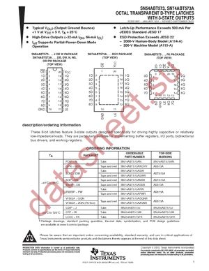 SN74ABT573ADBR datasheet  